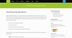 Desktop Screenshot of goodsecurityquestions.com