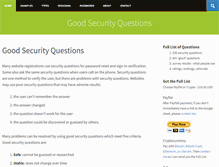 Tablet Screenshot of goodsecurityquestions.com